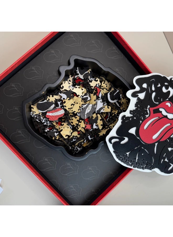 ROLLING STONES Official Licensed Rolling Stones Wooden Puzzle - Elite 300pc Gift Box - Classic Logo Art - Image 2